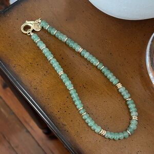 Jane Win Green Jade Gumdrop Beaded Necklace